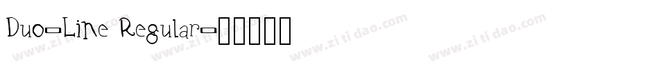 Duo-Line Regular字体转换